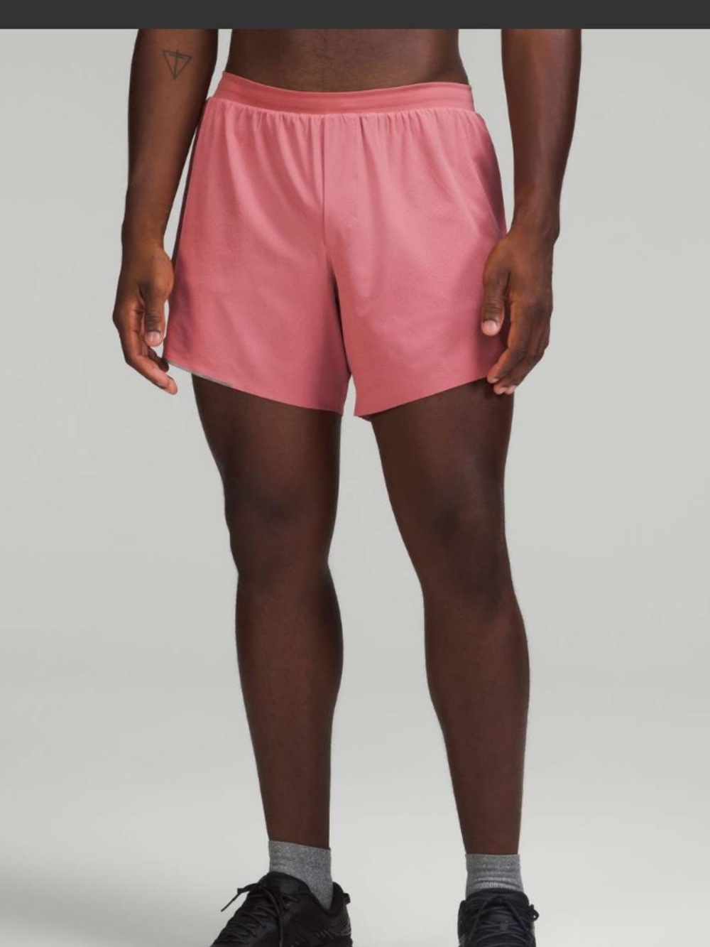Lululemon Fast and Free Lined Short 6 Brier Rose Men’s Size Large EUC Running